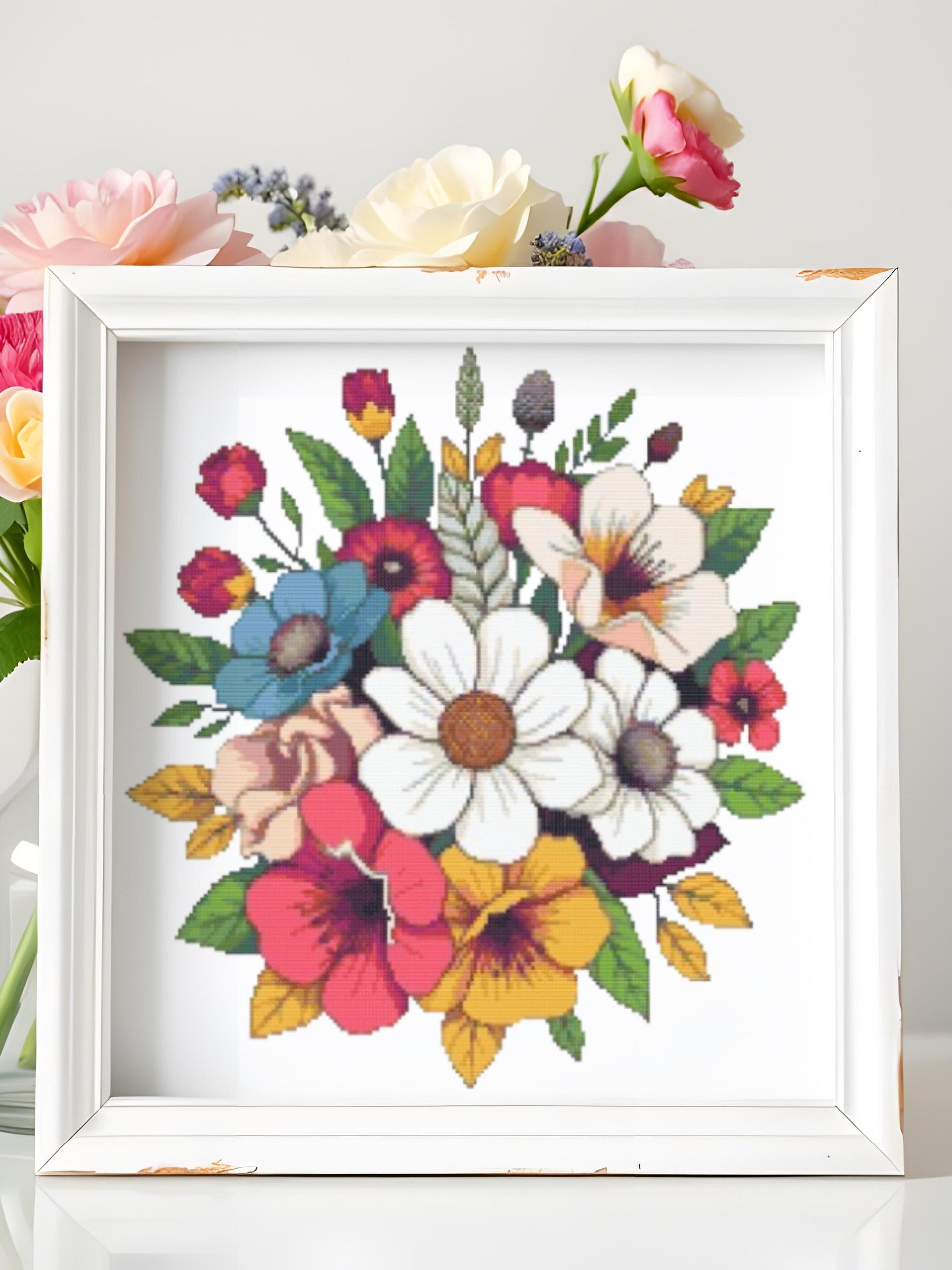 Summer Bouquet Cross Stitch Pattern product image (6)