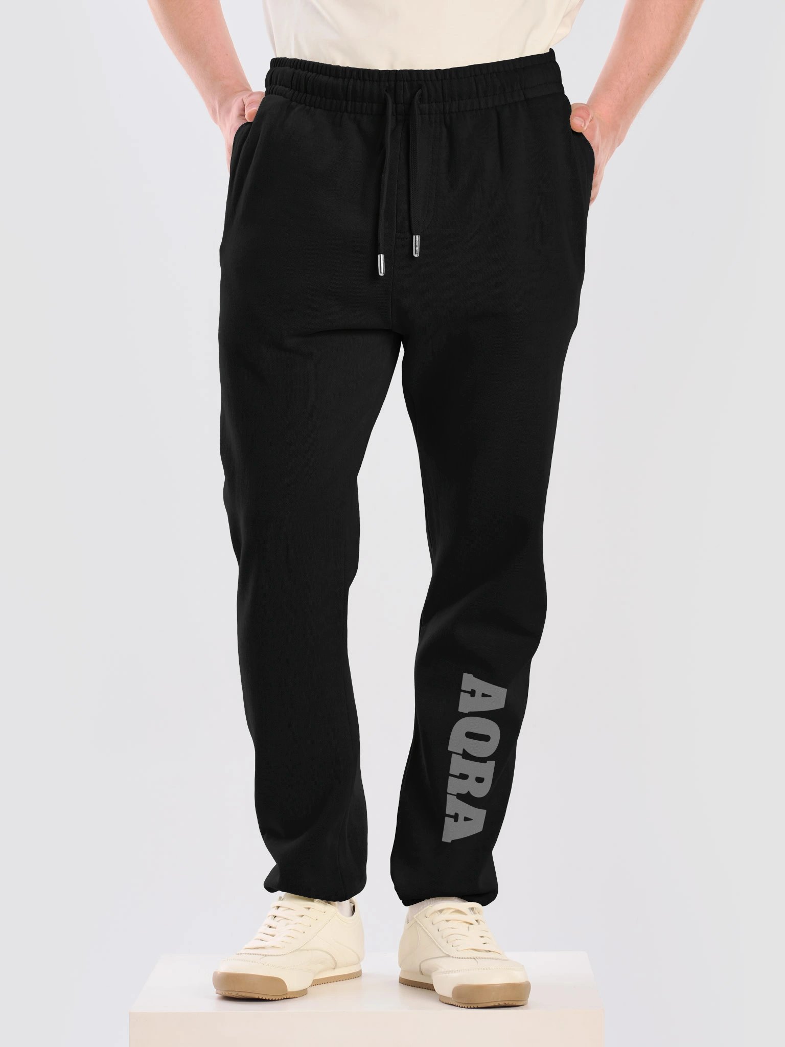 AQRA Signature Logo Graphic Sweatpants | Minimalist Fleece Joggers product image (1)