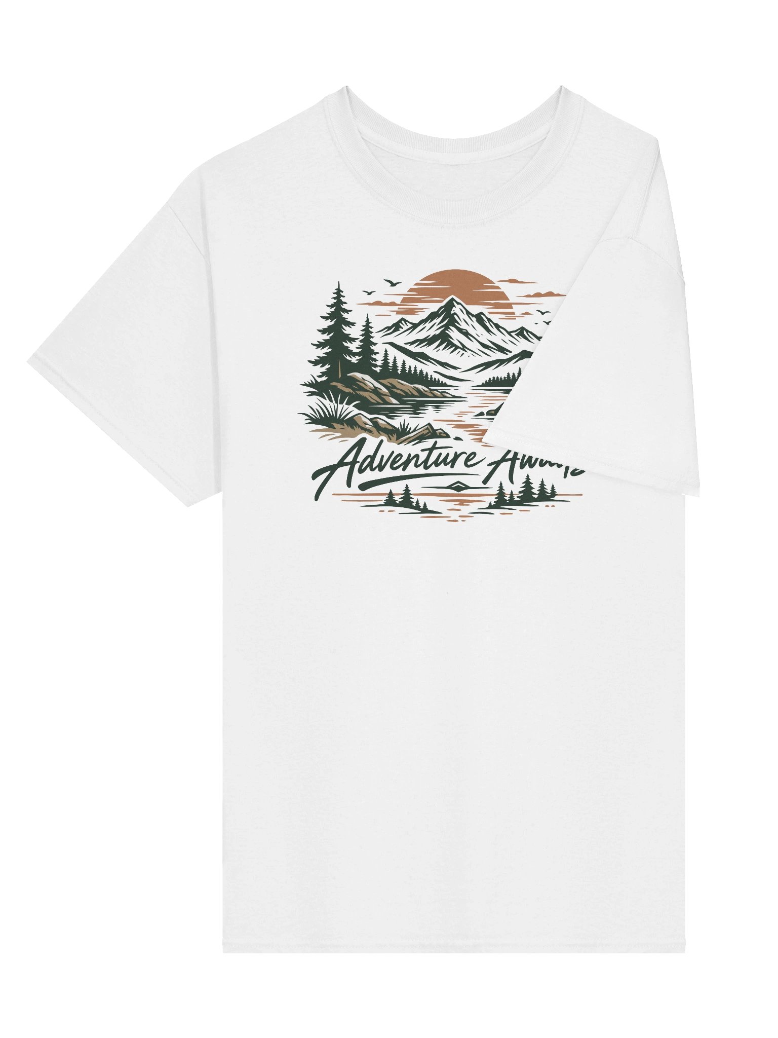 Adventure Awaits – Mountain Sunset Graphic Tee product image (17)