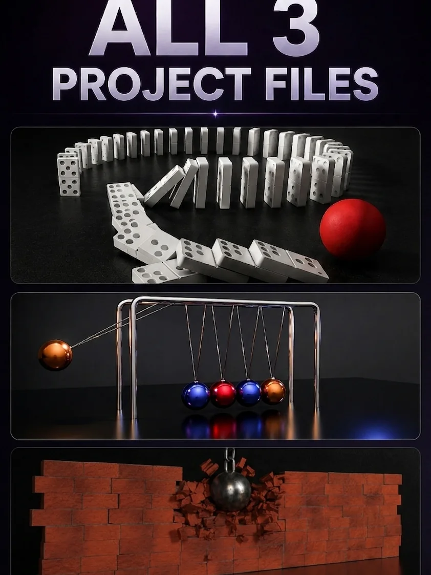 Blender Rigid Body Physics Course: All Project Files product image (2)