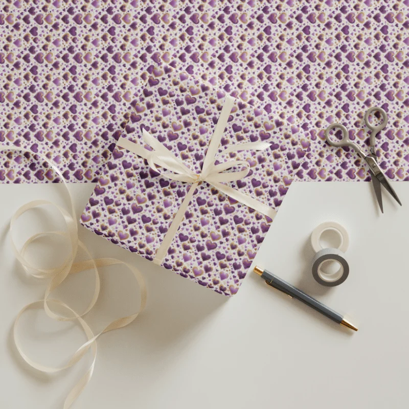 Valentine Hearts Wrapping Paper - Set of 3 product image (2)