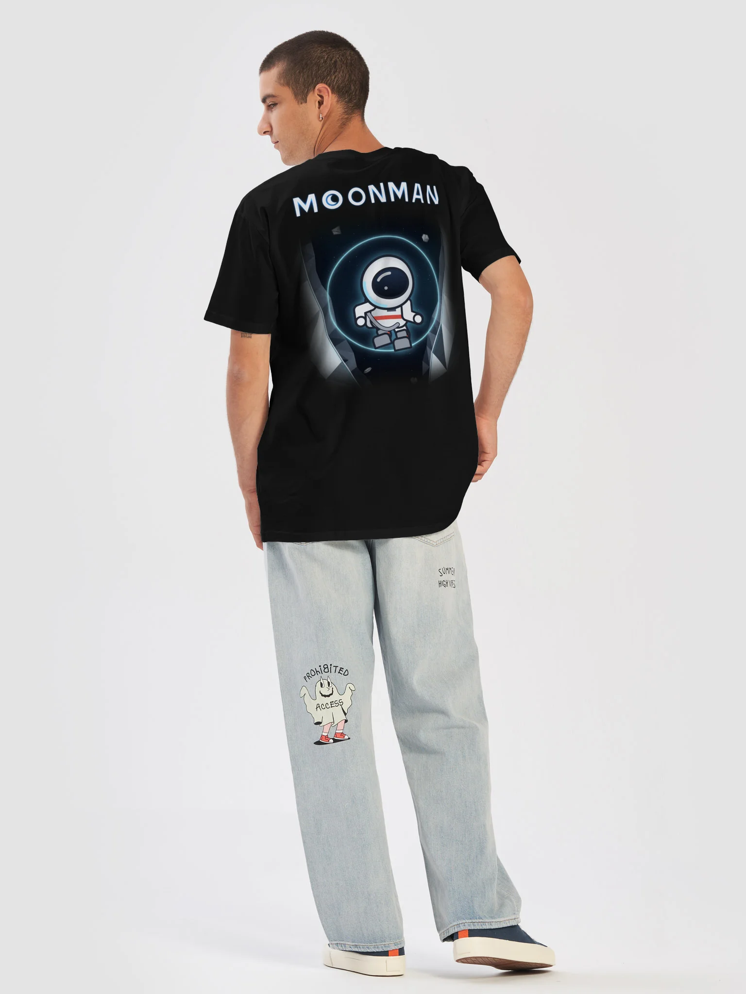 MoonMan Tee, Classic Red Gameplay Back product image (6)