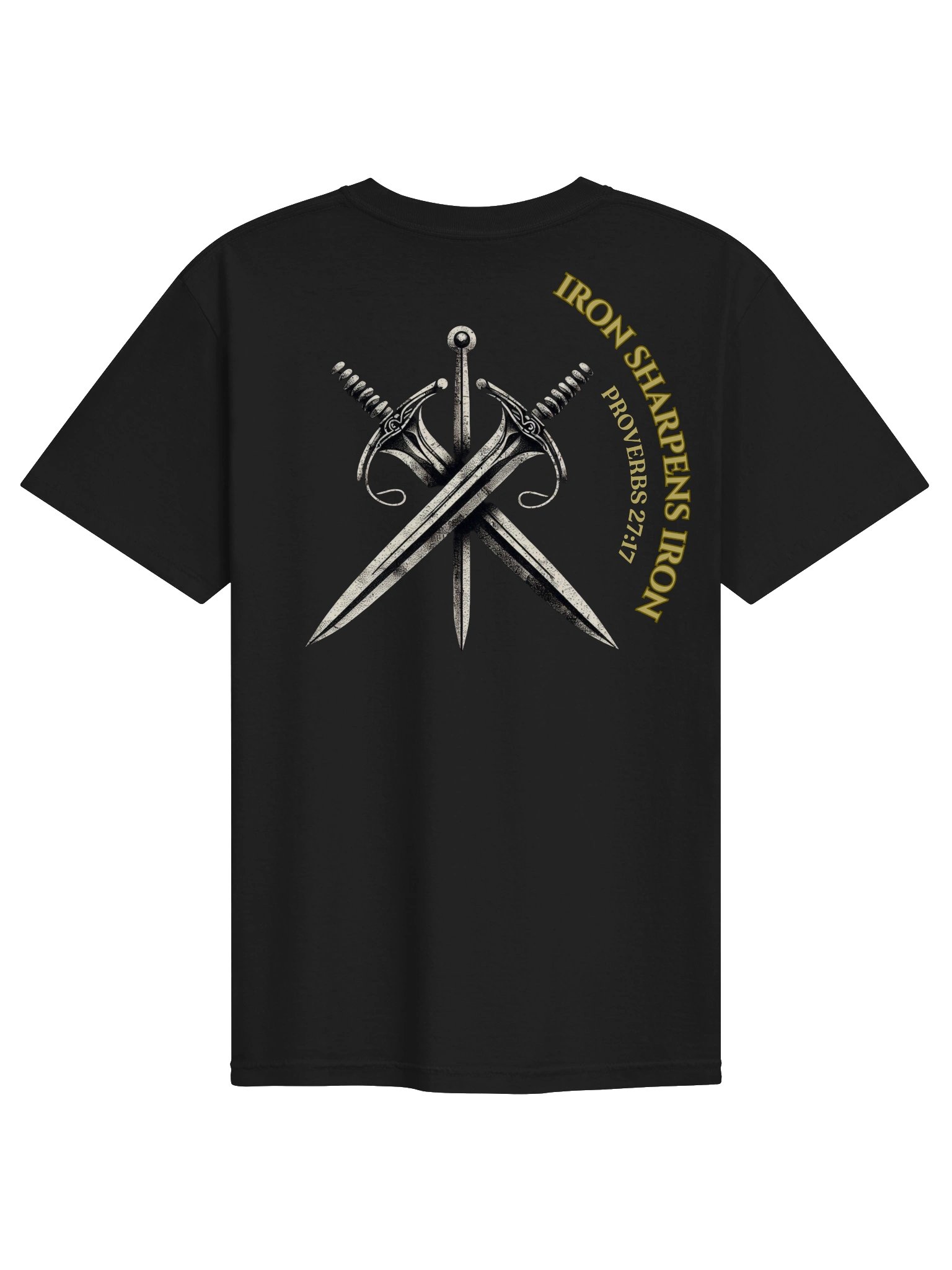 Iron Sharpens Iron - Proverbs 27:17 Heavyweight Black Tee product image (1)