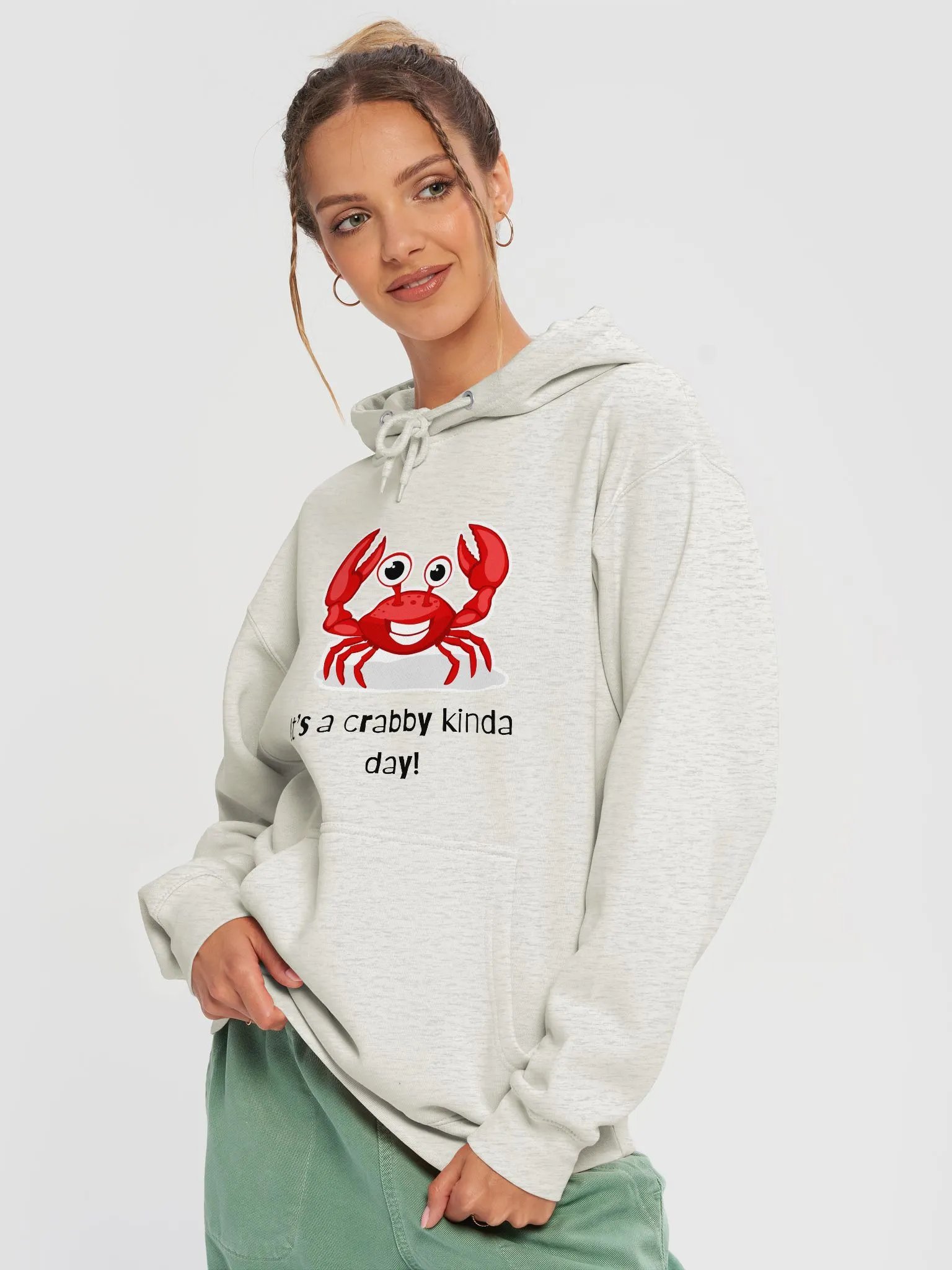 Cheerful Crab Red Premium Hoodie product image (3)