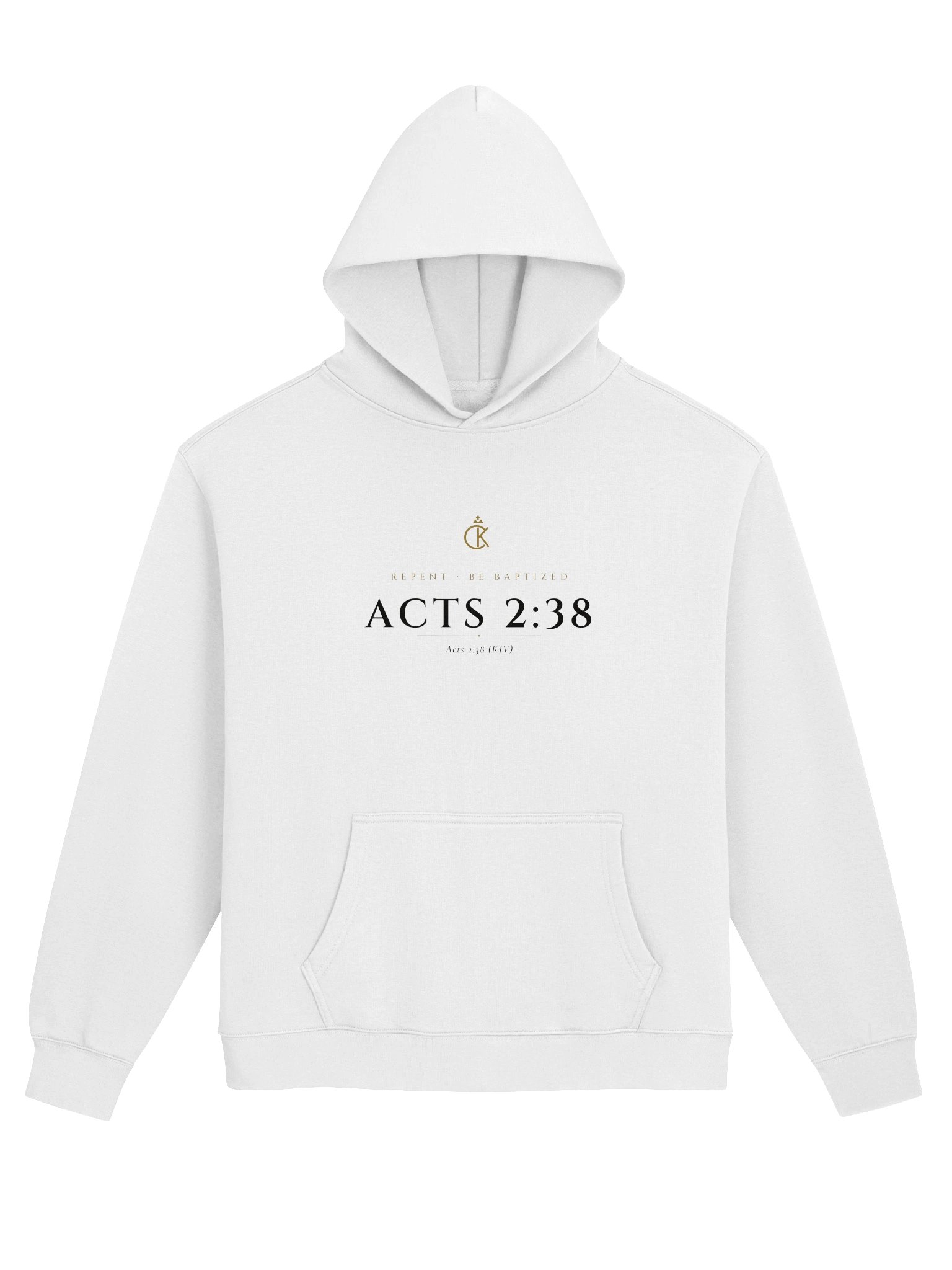 Acts 2:38 Hoodie - White product image (1)