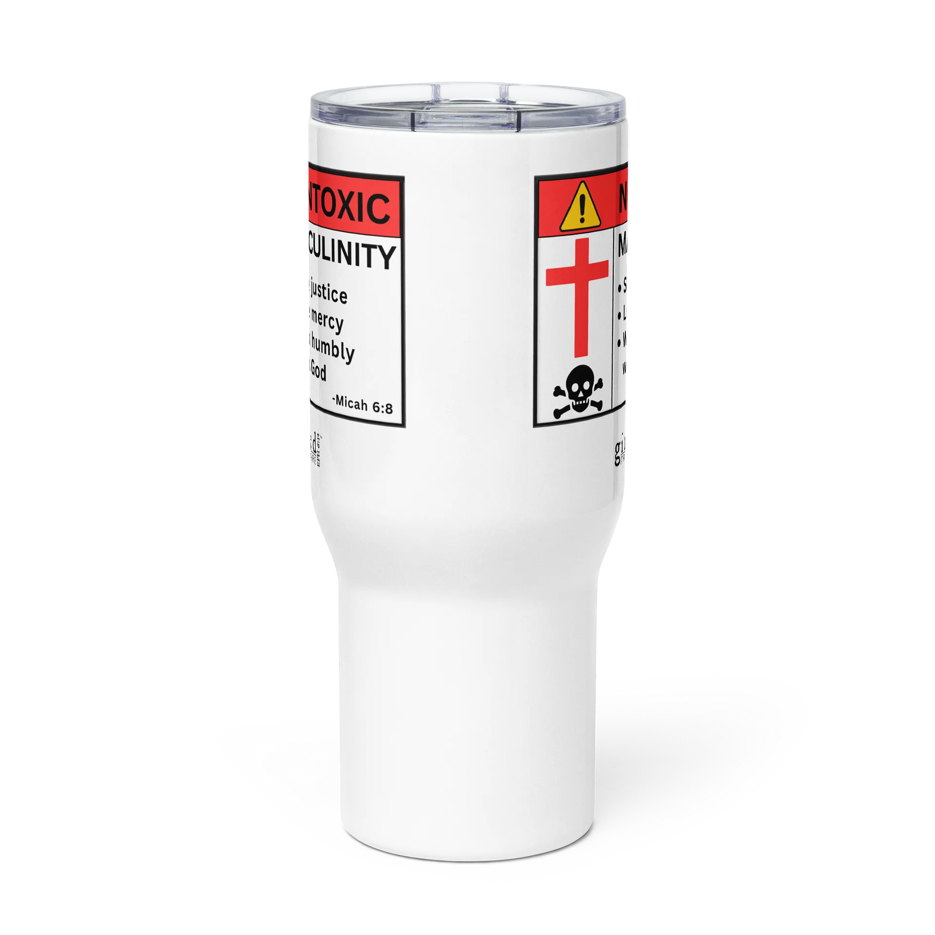 Non-Toxic Masculinity Micah 6:8 Travel Mug product image (2)