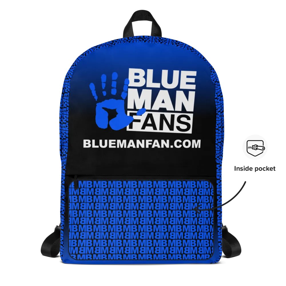 Blue Man Fans Hand Print Backpack product image (5)