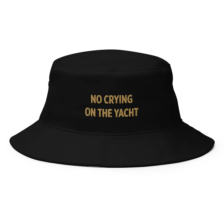No Crying On The Yacht Embroidered Bucket Hat - Black product image (1)