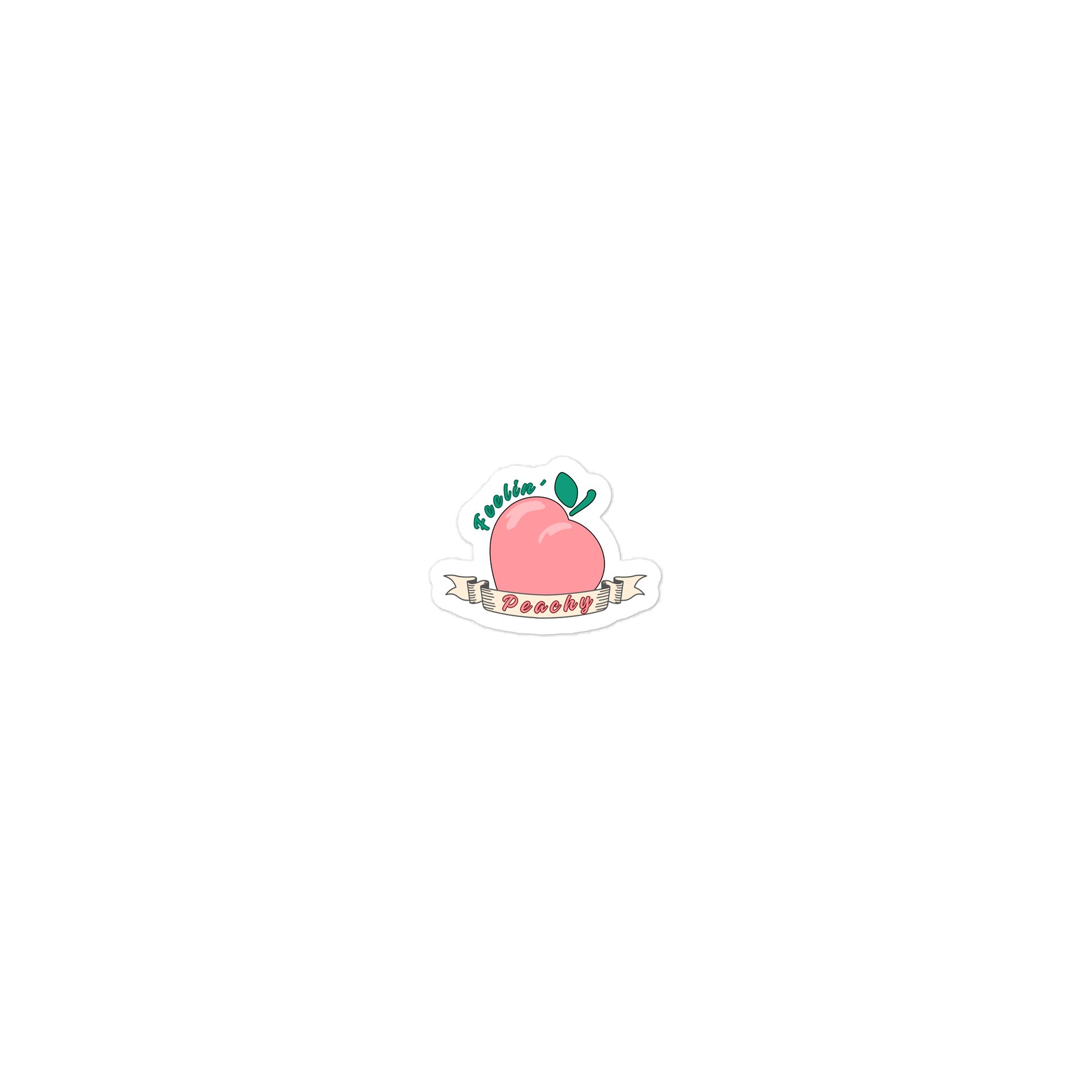 "Feelin' Peachy" Die-Cut Sticker product image (1)