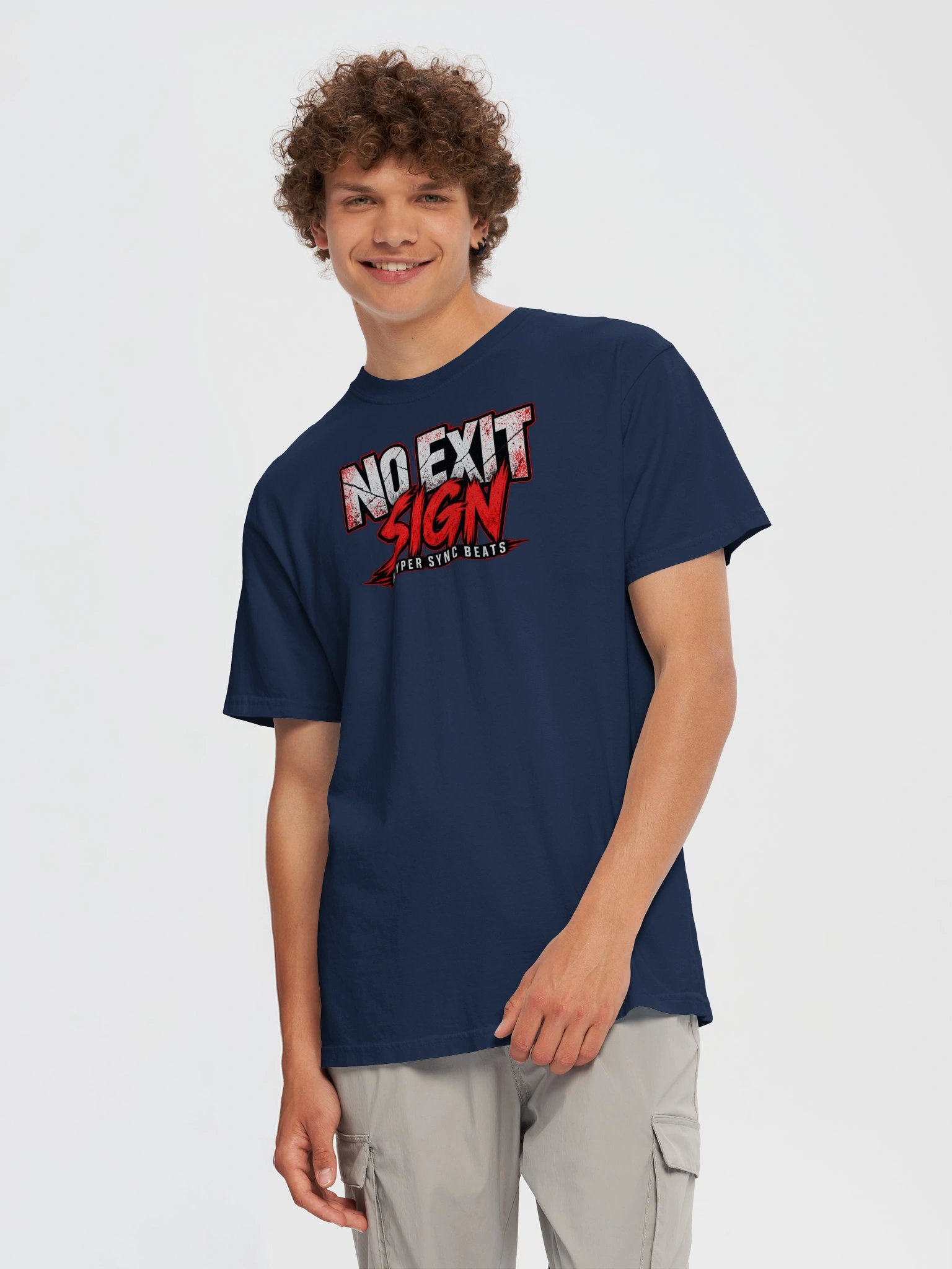 No Exit Sign — Hyper Sync Beats Heavyweight Graphic T-Shirt product image (5)