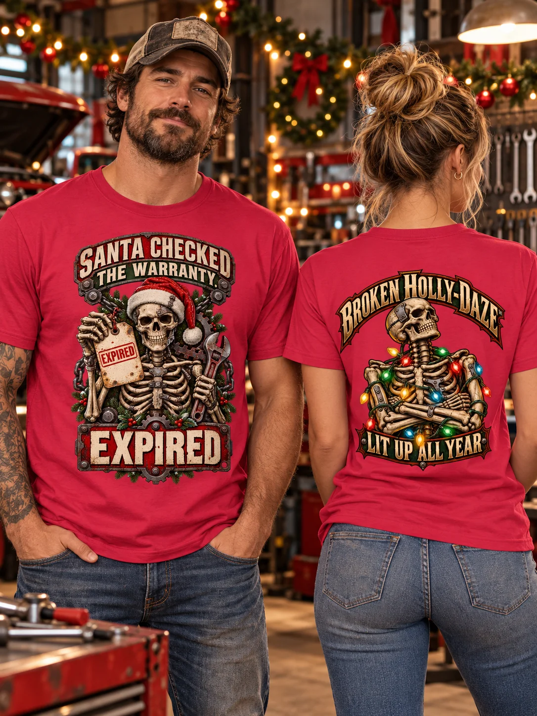 Funny Christmas Shirt — Santa Checked the Warranty, Expired | Broken Sleigh™ product image (1)