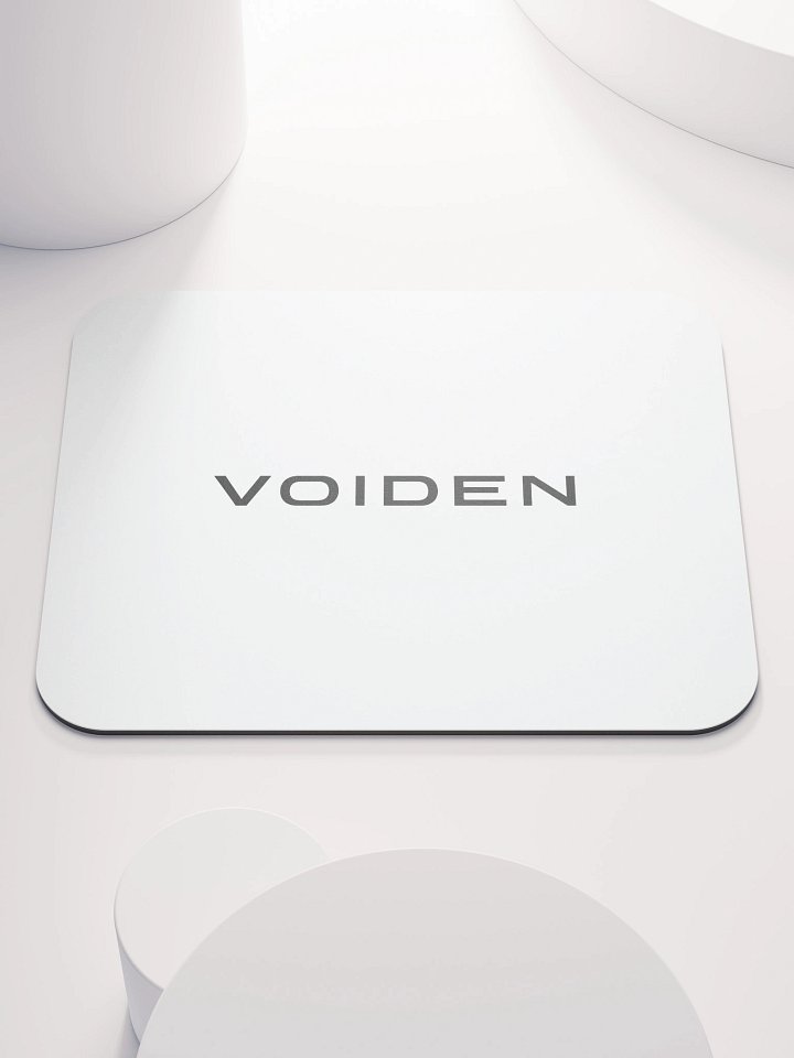 VOIDEN // Classic Mouse Pad – Center Logo (White) product image (1)