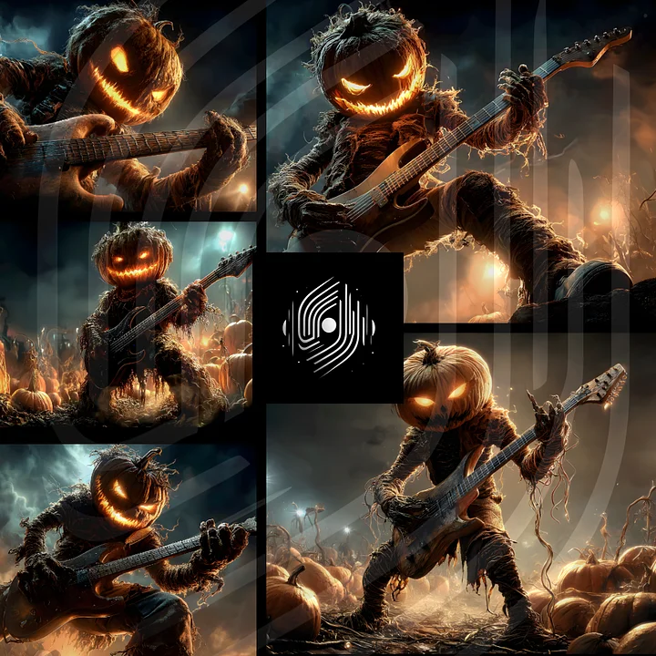 Halloween Pumpkin Musicians – Guitarists product image (1)