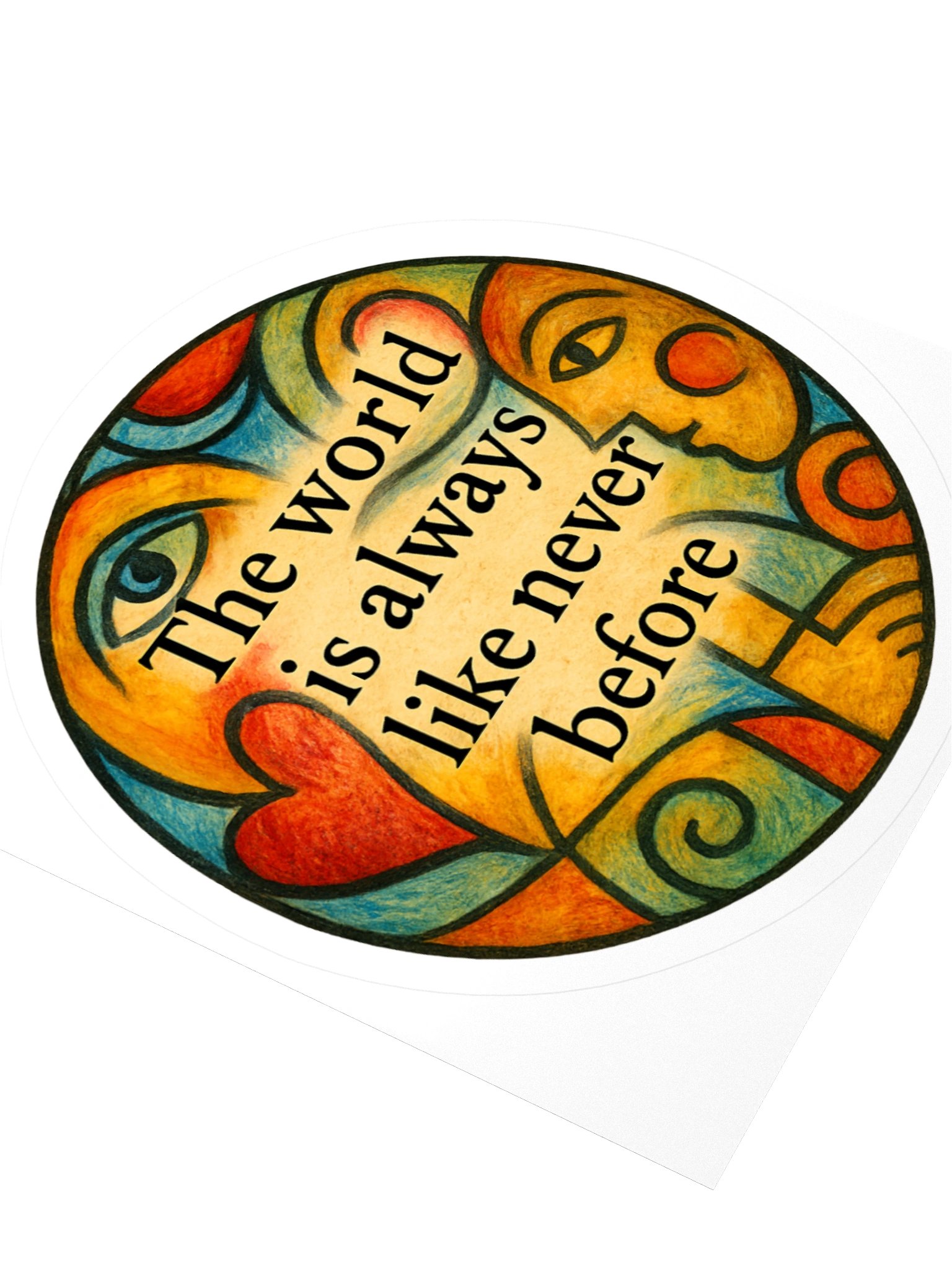 "The World Is Always Like Never Before" – Abstract Art Sticker product image (7)