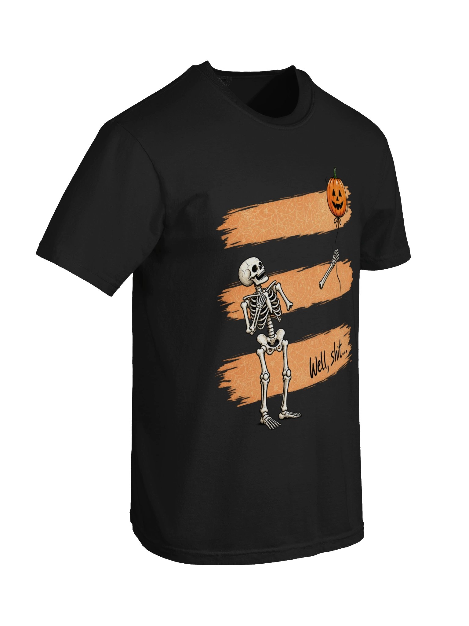 Funny Skeleton Halloween Shirt, Pumpkin Balloon T-Shirt, Spooky Halloween Graphic Tee product image (6)