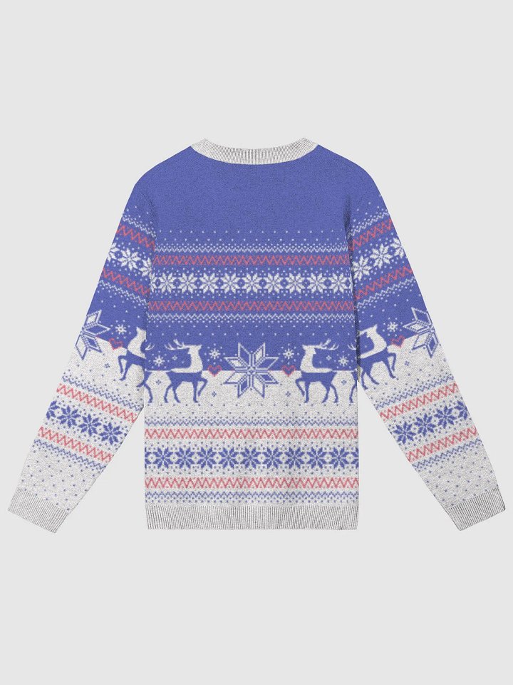 Unicorn logo Knitted Christmas Sweater (Blue) product image (2)