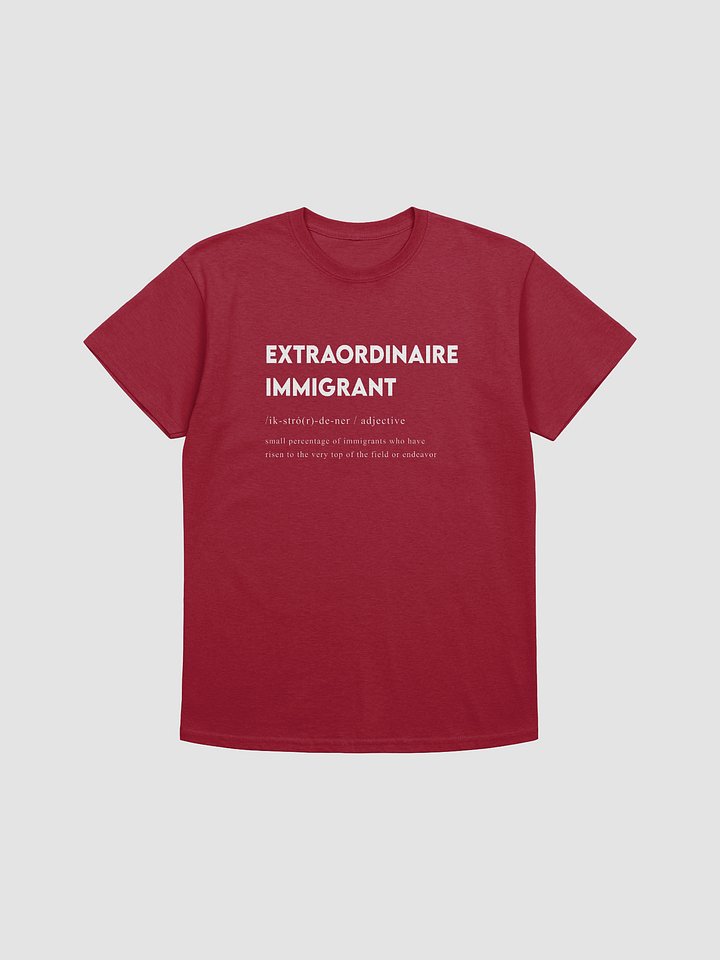 EXTRAORDINAIRE IMMIGRANT TSHIRT MAROON product image (1)