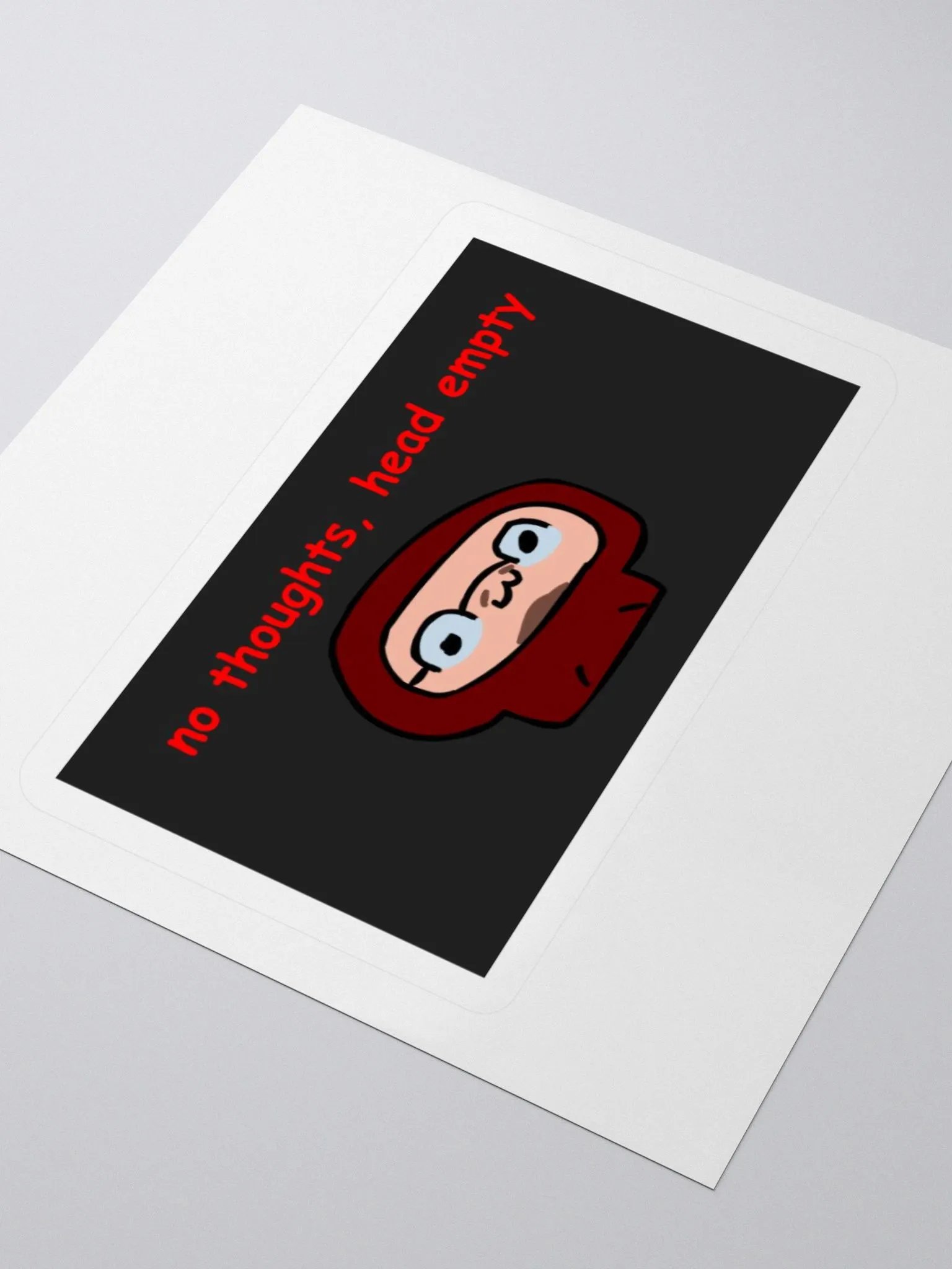 NO THOUGHTS STICKER product image (8)