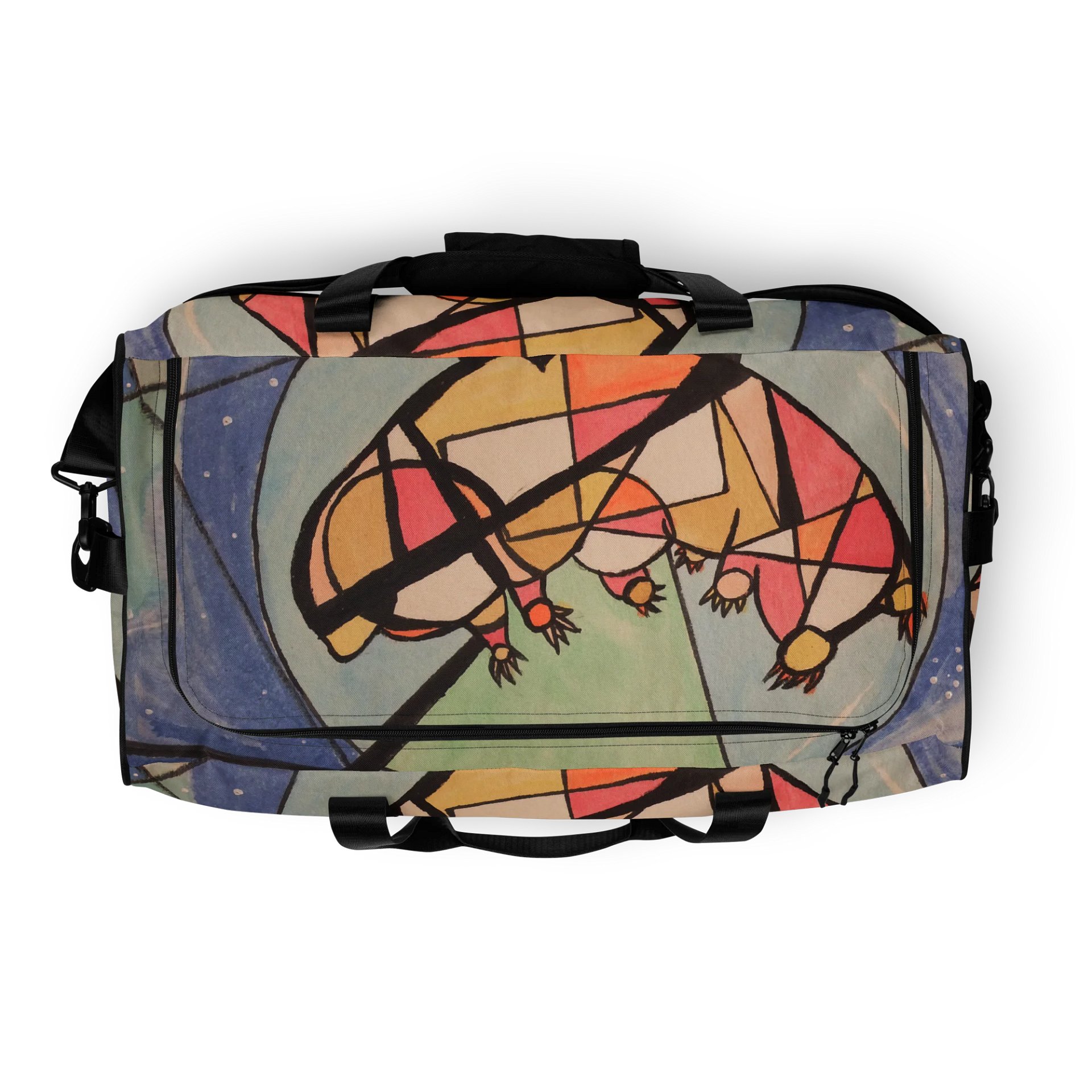 Cubism Painting: The Dream of a Tardigrade All-Over Print Duffle Bag by Sublicolor product image (8)