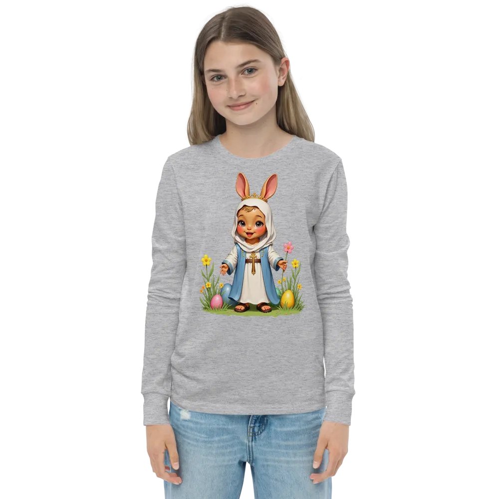 Easter Bunny Royalty Youth Long Sleeve Tee product image (4)