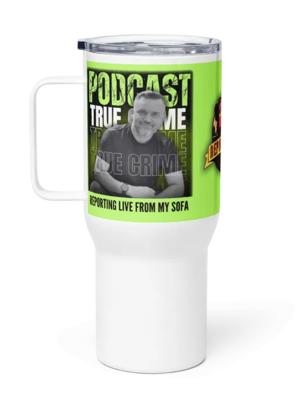 Reporting Live From My Sofa Podcast Travel Mug product image (3)