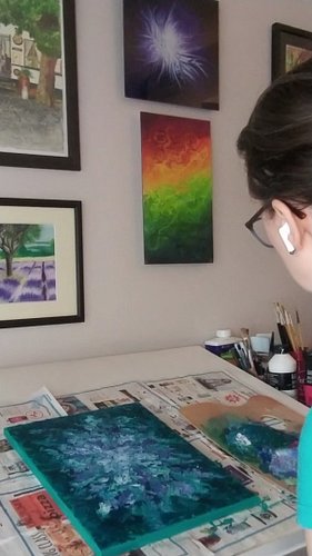 I've been exploring painting with acrylics lately and today I started a new painting. I'm not sure if it's completed yet or n...