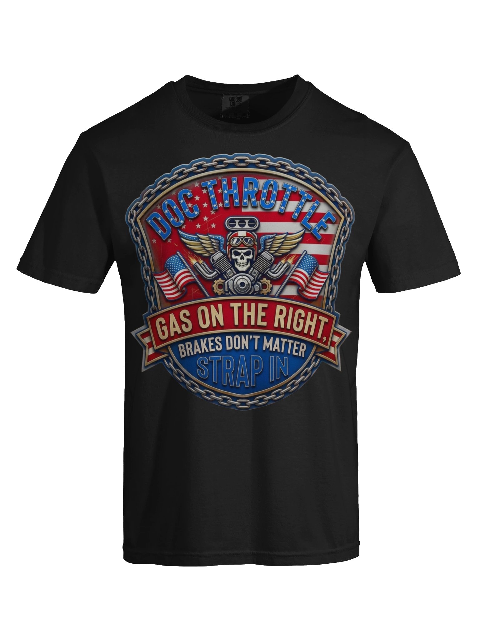 Patriotic Biker Skull T-Shirt product image (62)