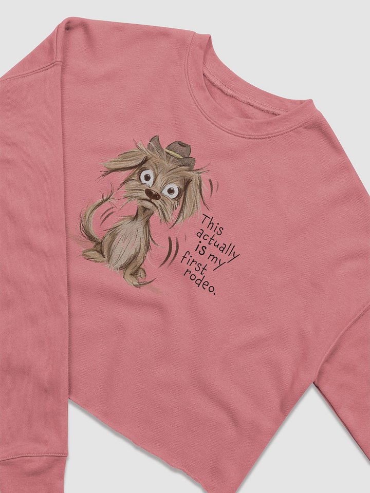 Anxious Pup Cropped Sweatshirt Mauve product image (2)