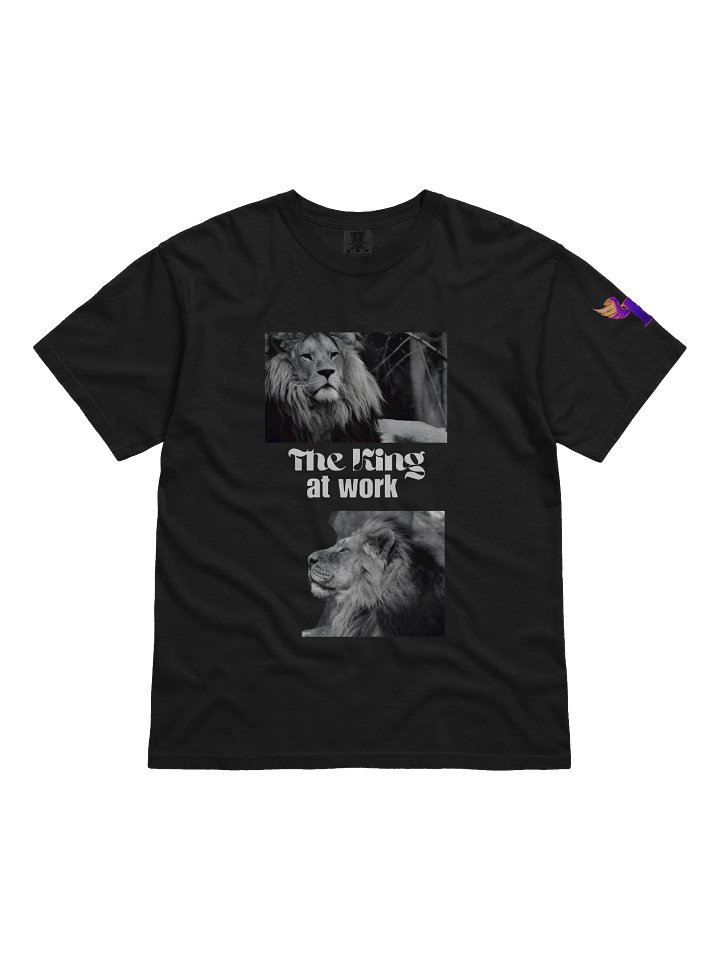 The king at work: t-shirt product image (1)
