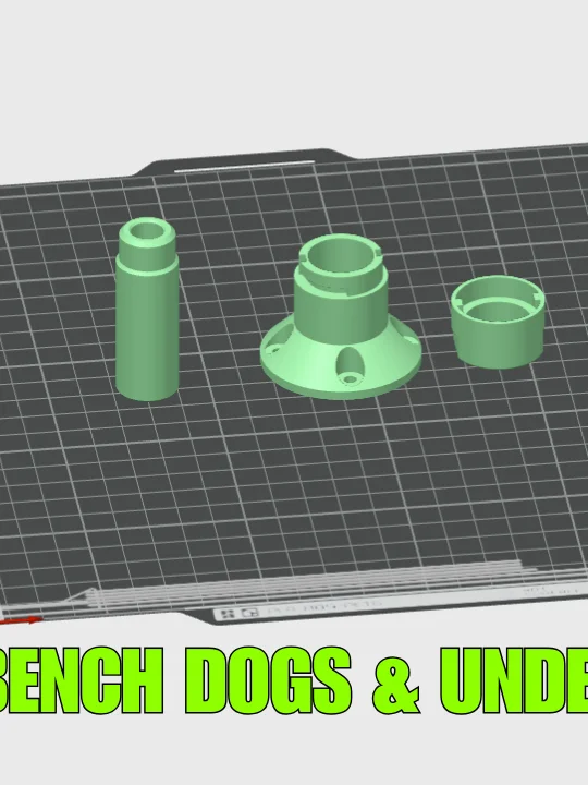 Pop-up Bench Dogs with MFT Undermounts 3D print files. product image (11)