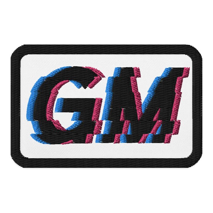 GM White Embroidered Patch product image (1)
