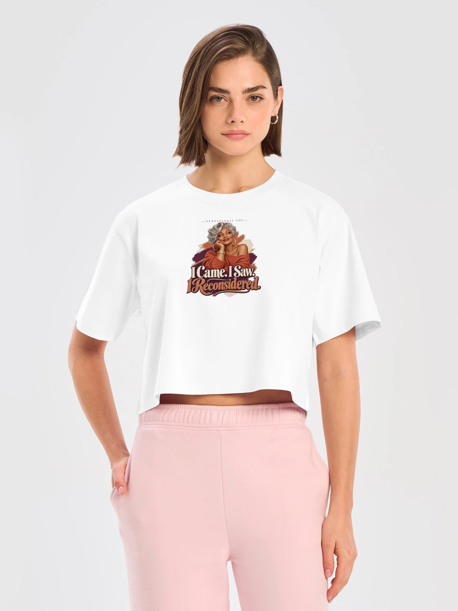 I Came. I Saw. I Reconsidered. Crop Tee product image (5)