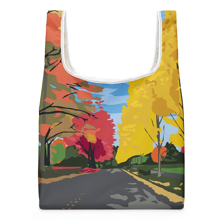 Autumn Road Reusable Shopping Bag product image (1)