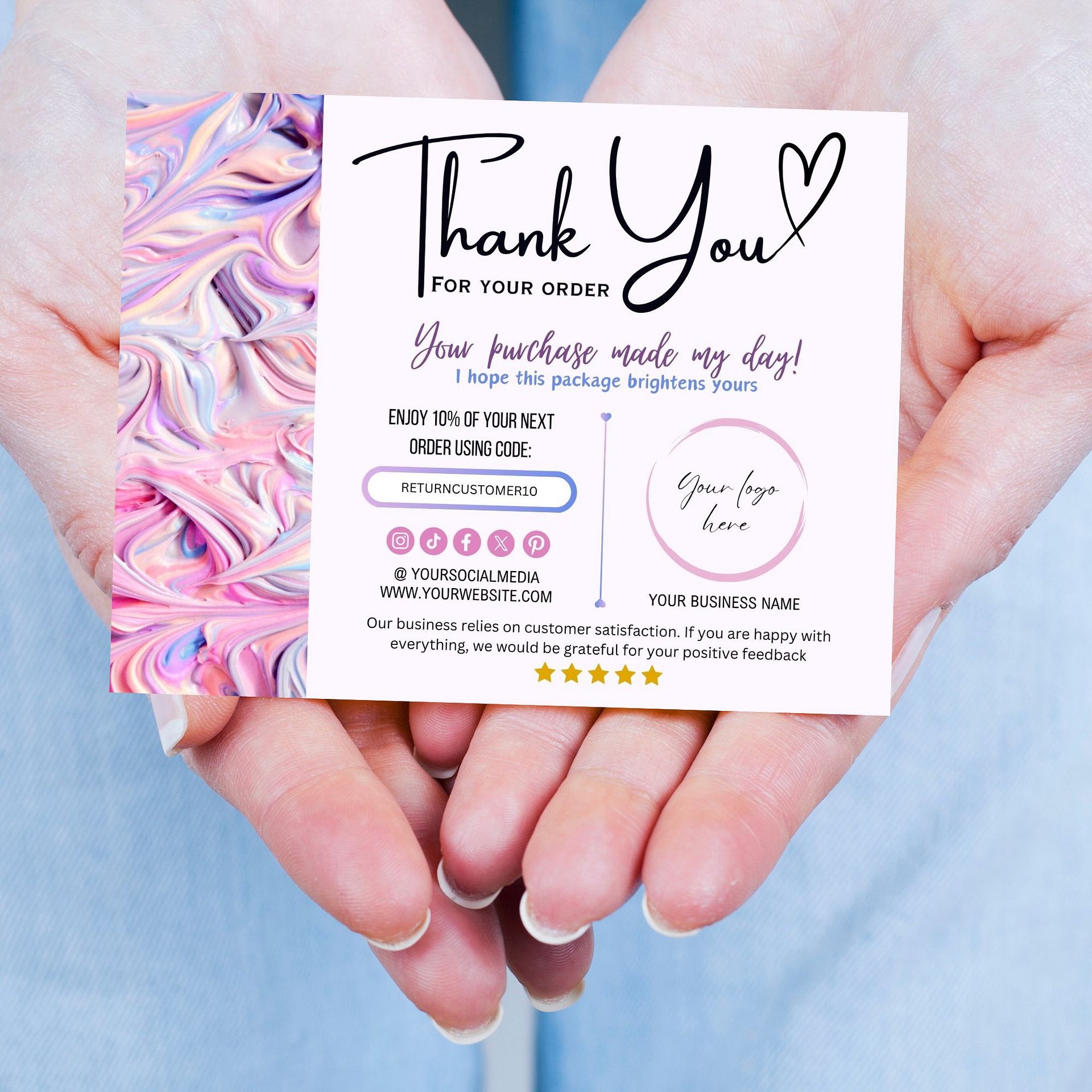 Emily - Thank You Card Template product image (2)