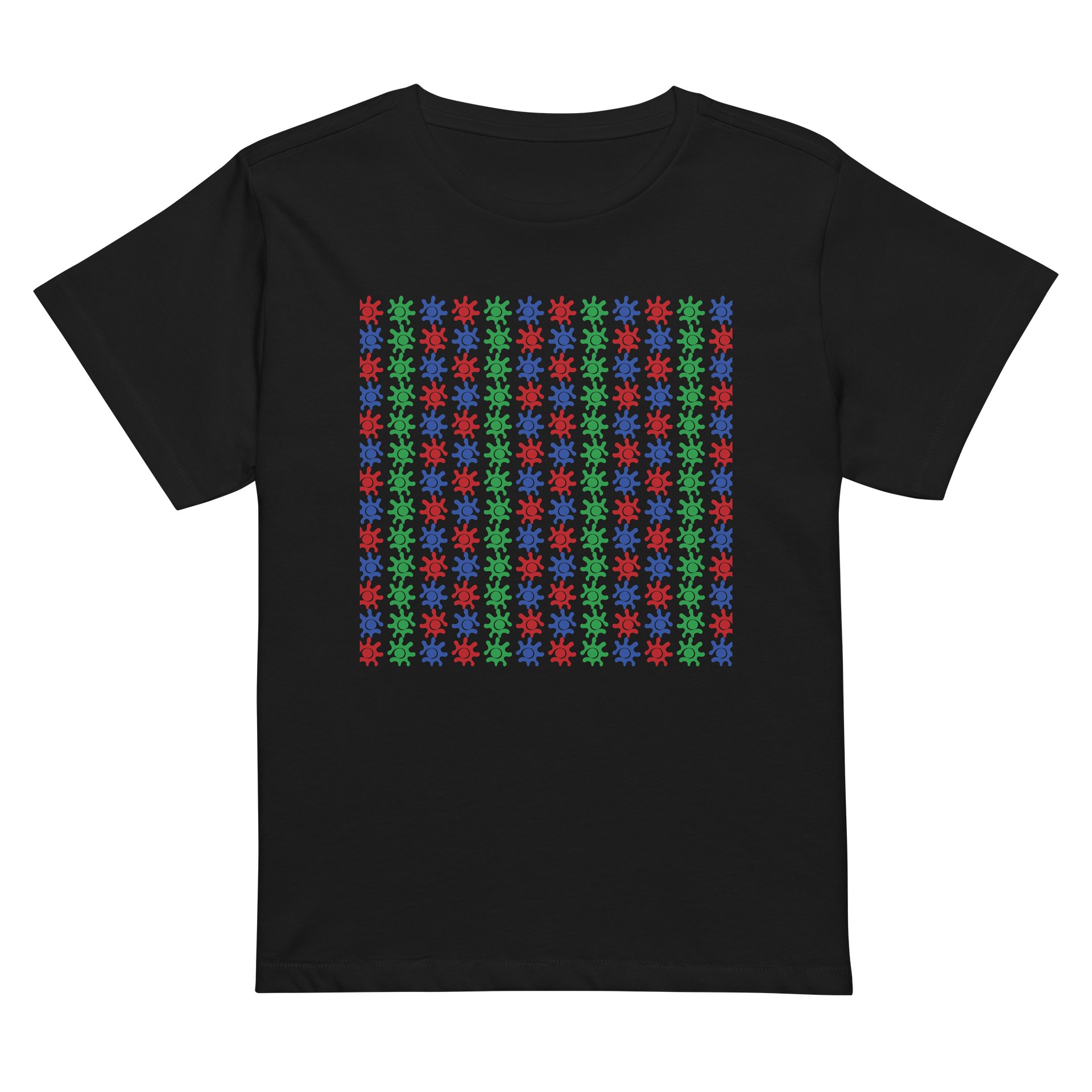 Odd Abstract Pattern Women's High-Waisted Tee product image (3)