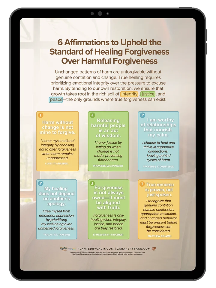 6 Affirmations: Choosing Healing Forgiveness vs. Harmful Patterns (PDF) product image (2)