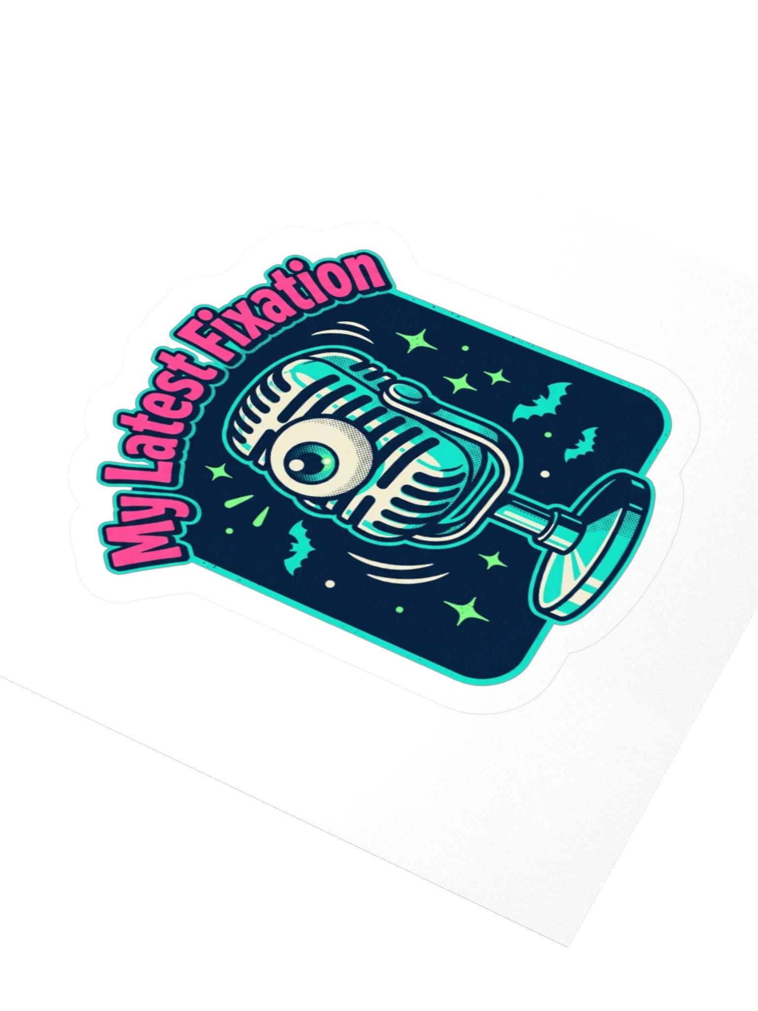 My Latest Fixation Retro Microphone Kiss Cut Sticker product image (7)