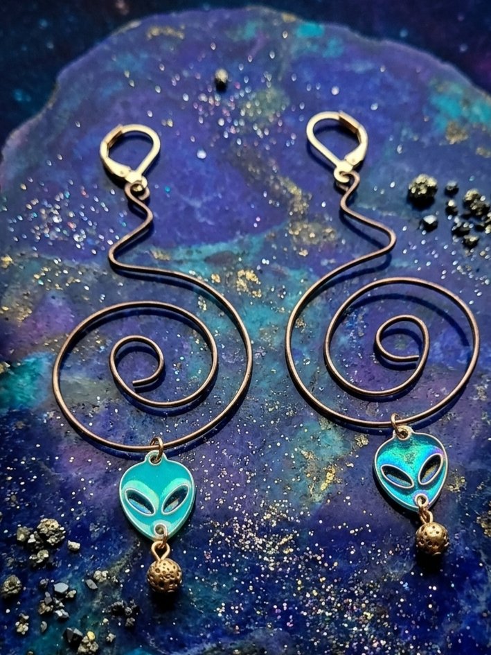 Galactic swirl earrings product image (1)