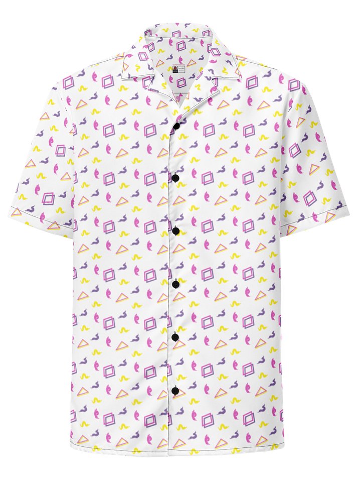 Oh Worm white pattern button down shirt product image (1)