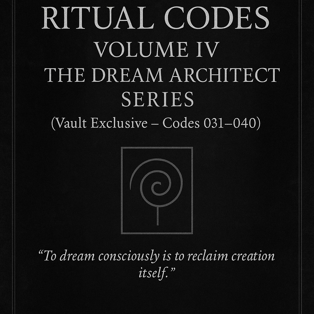 🔥 RITUAL CODES: VOLUME IV THE DREAM ARCHITECT SERIES 🔥 (Vault Edition Codes 031–040) product image (1)