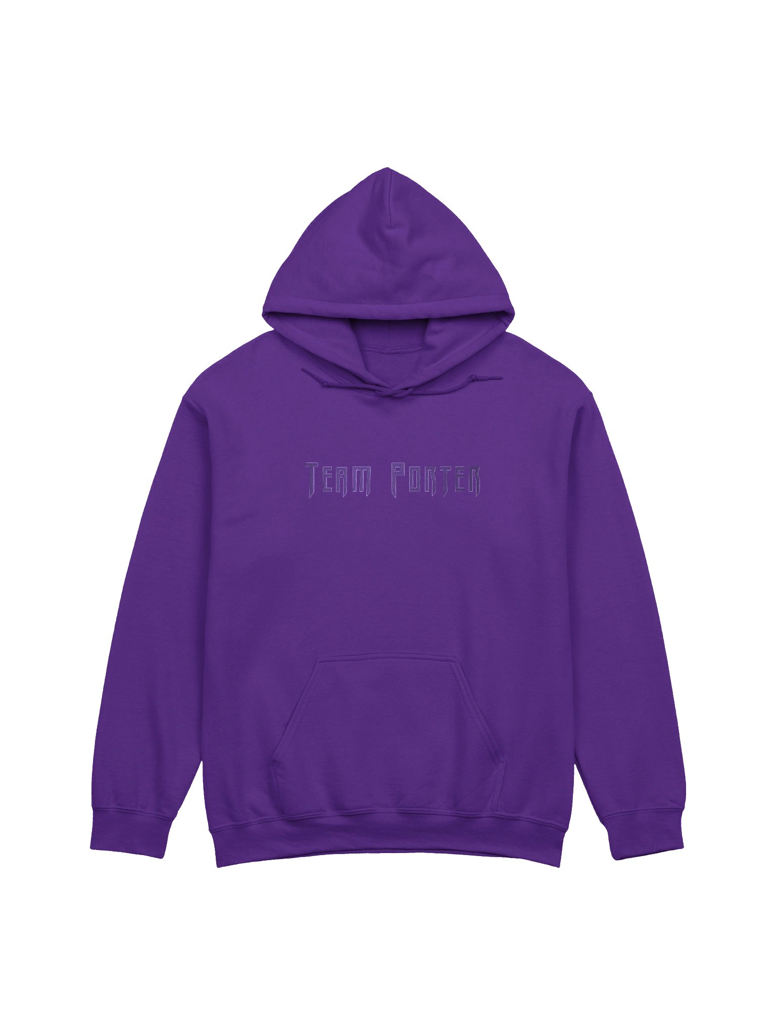Team Porter Monochrome Embroidered Unisex Hoodie | Purple/Purple product image (1)