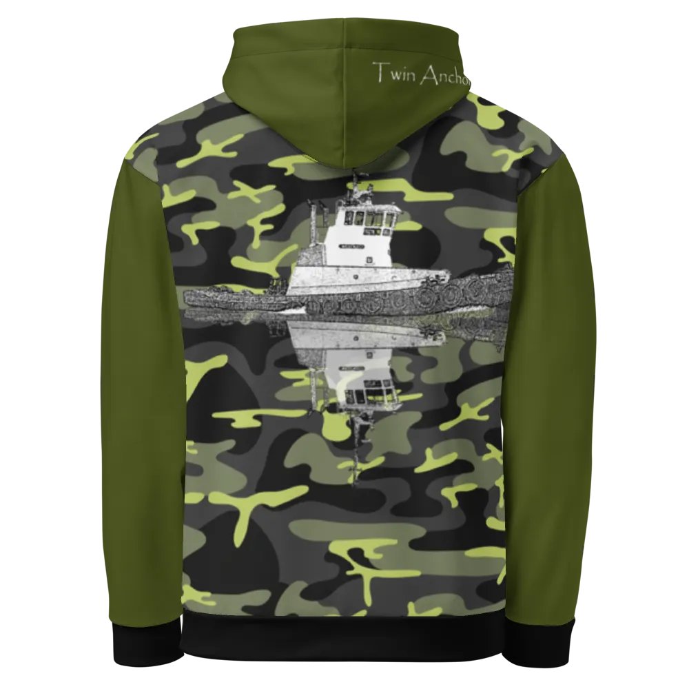 Tug Westrac & Reflection (Green & Camouflage) – Performance Marine Wear | Twin Anchor Apparel North Current Line product image (3)
