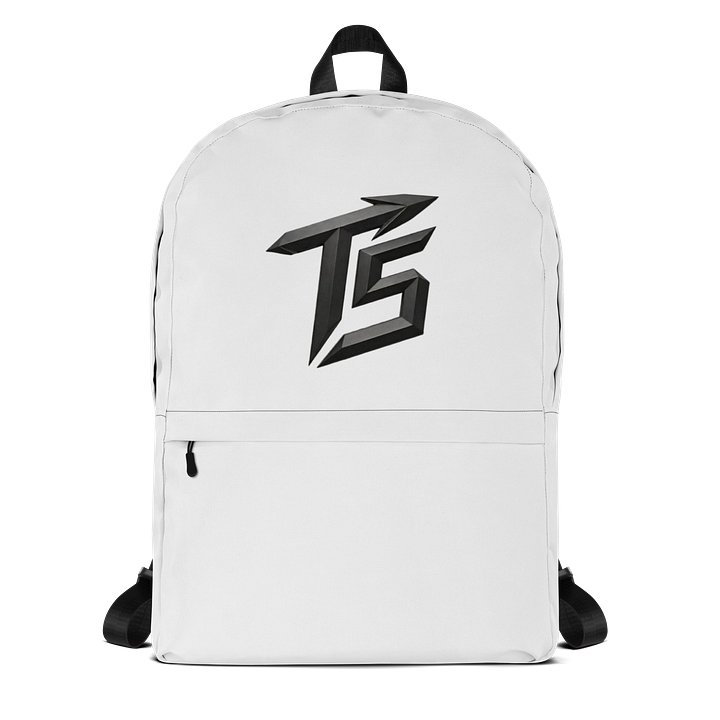 Trigga5Trey T5 White Backpack (Black Logo) product image (1)