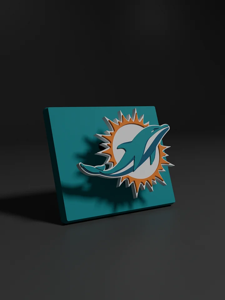 Miami Dolphins 3D Printed Floating Logo Sign (Digital File Only) product image (1)