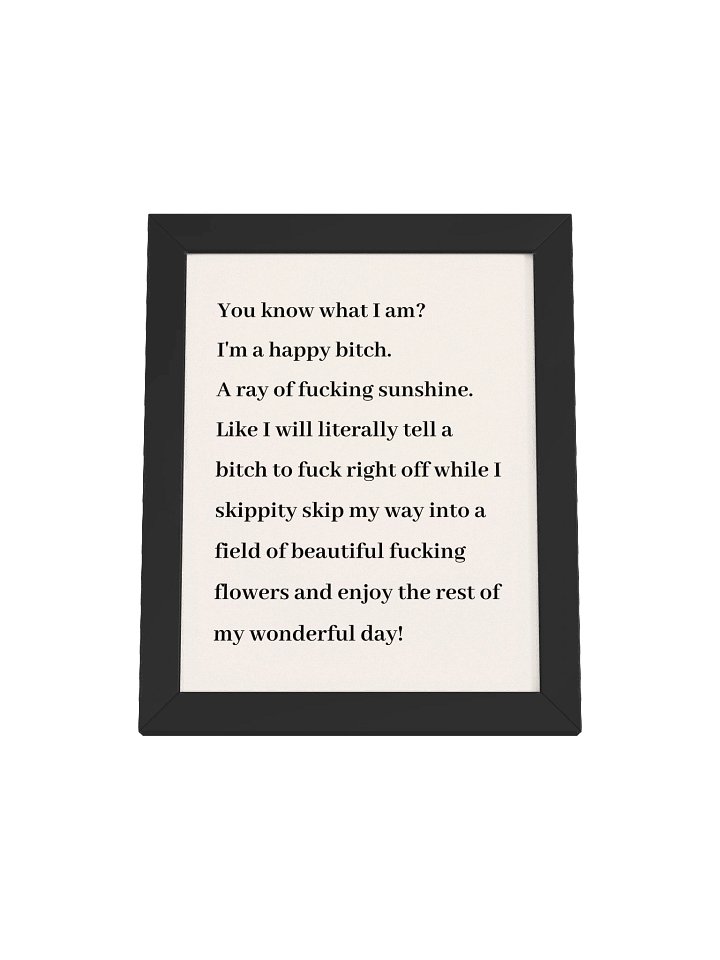 Happy Bitch wall art product image (5)