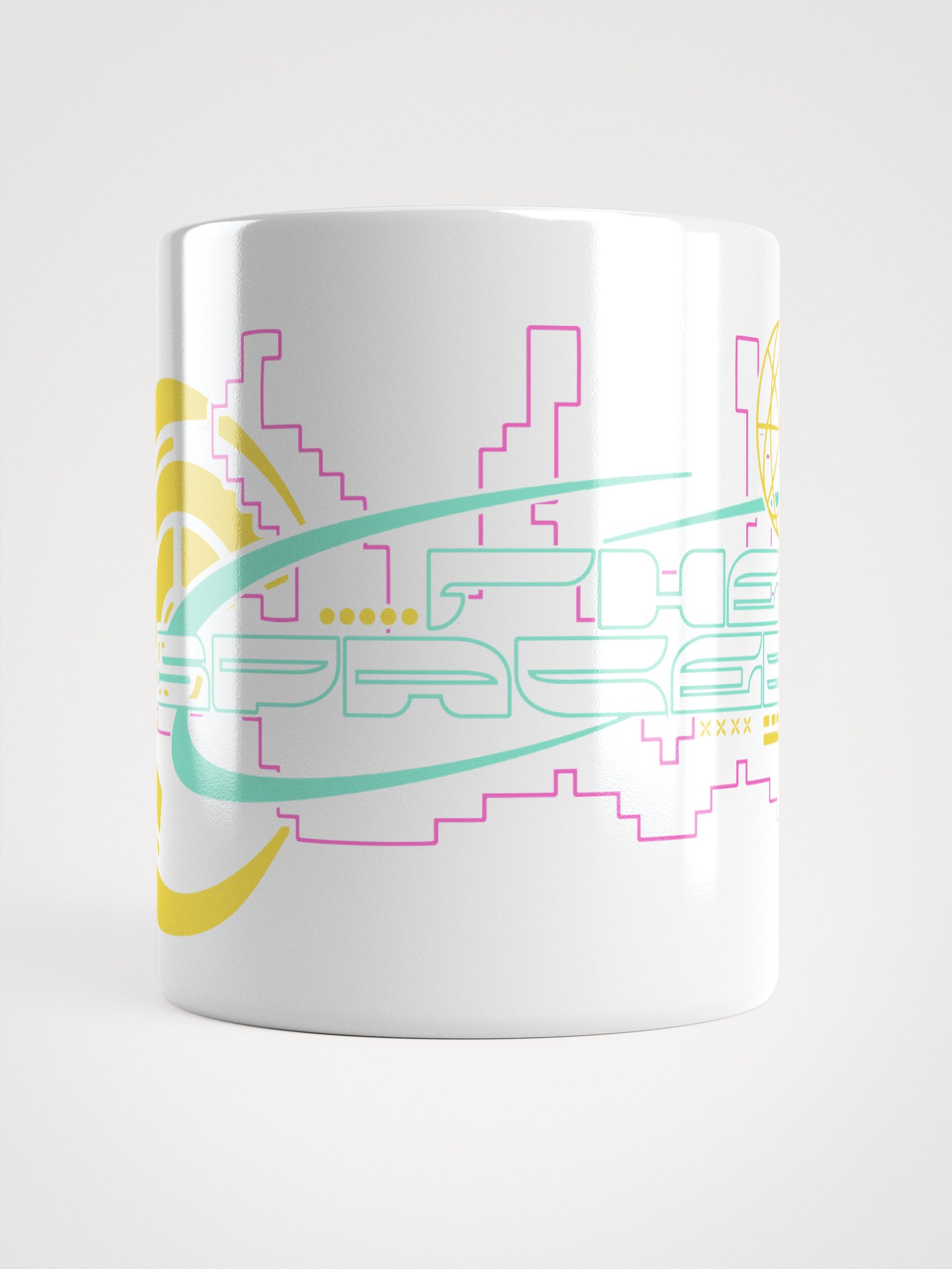 Cyberpunk inspired The SpaceBar sign mug white product image (5)