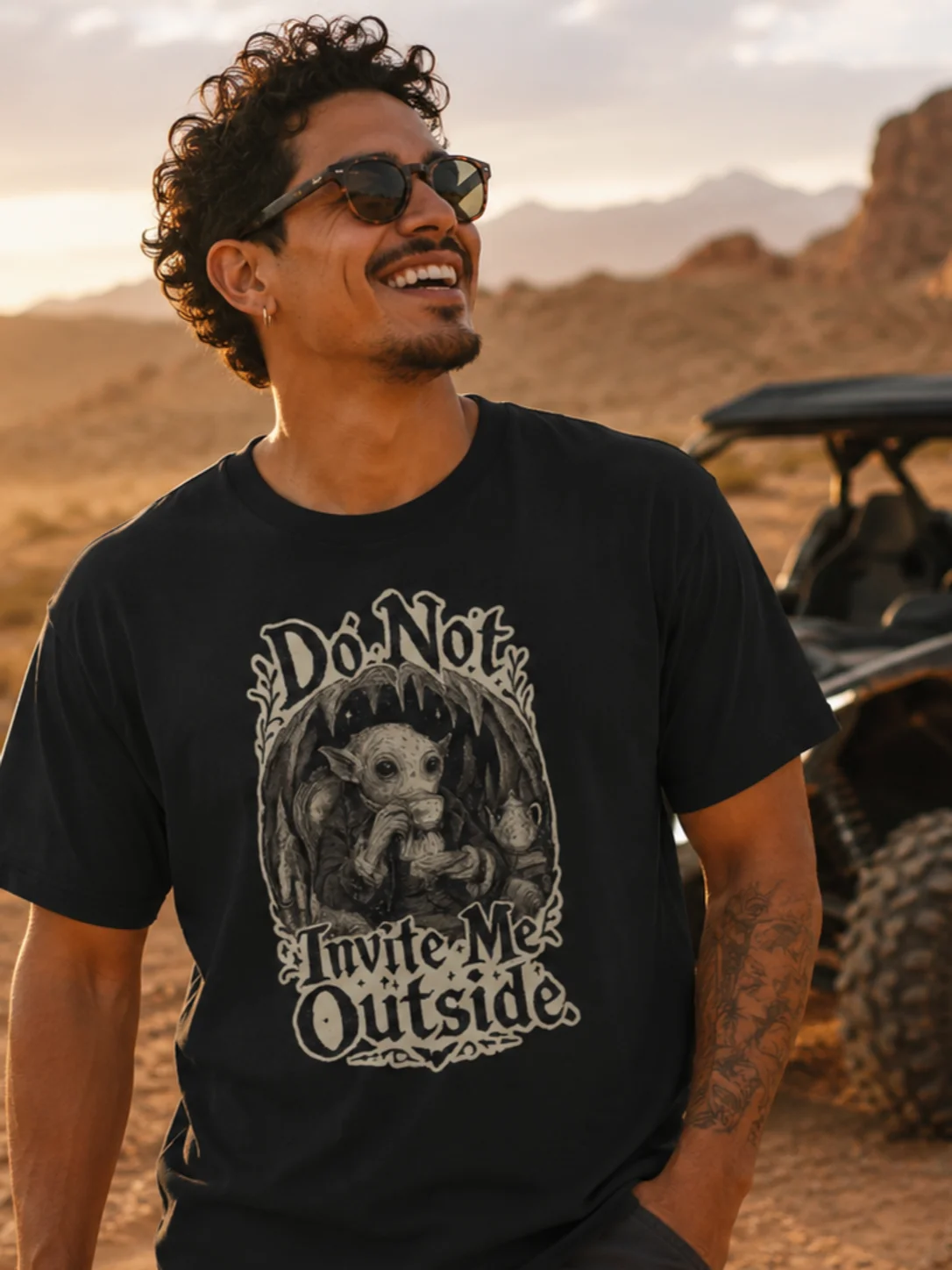 Do Not Invite Me Outside Gothic Tee product image (2)