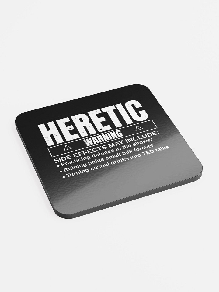 Heretic (warning) coaster product image (1)