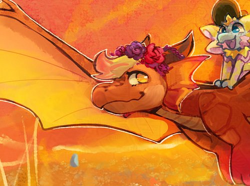 over sunset fields 🌄💐
fullbody for SLYDOGG
#dragon #avali #sunset #furry