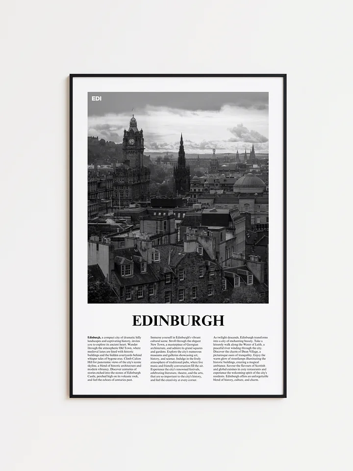 Edinburgh 01 Newspaper Poster | Framed product image (1)
